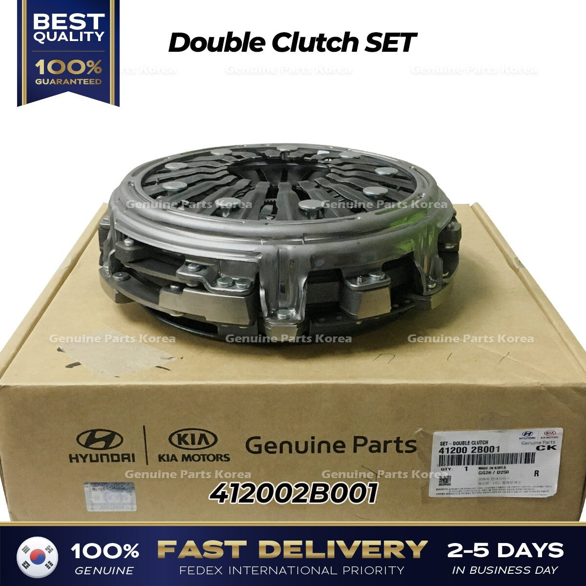 Genuine Double Clutch SET 412002B001 for Hyundai Elantra Ioniq Kia Niro