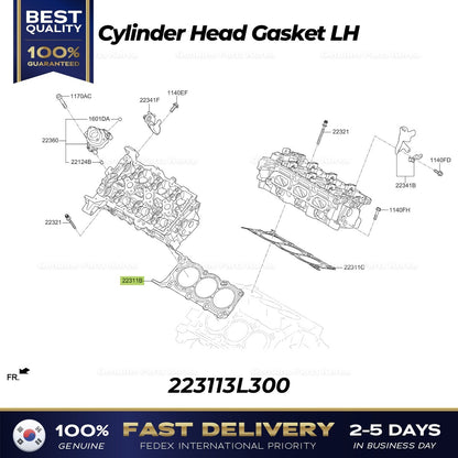 Genuine Cylinder Head Gasket LH 223113L300 for Hyundai Genesis Palisade