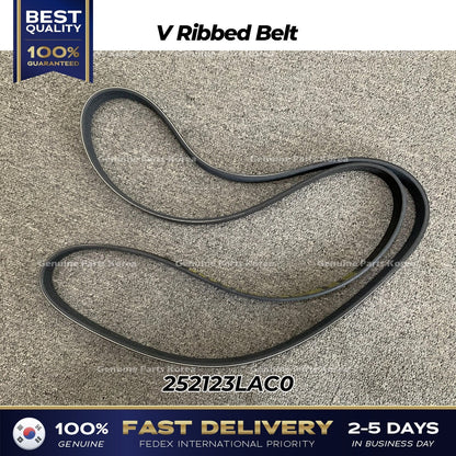 Genuine V Ribbed Belt 252123LAC0 for Hyundai Palisade Kia Telluride