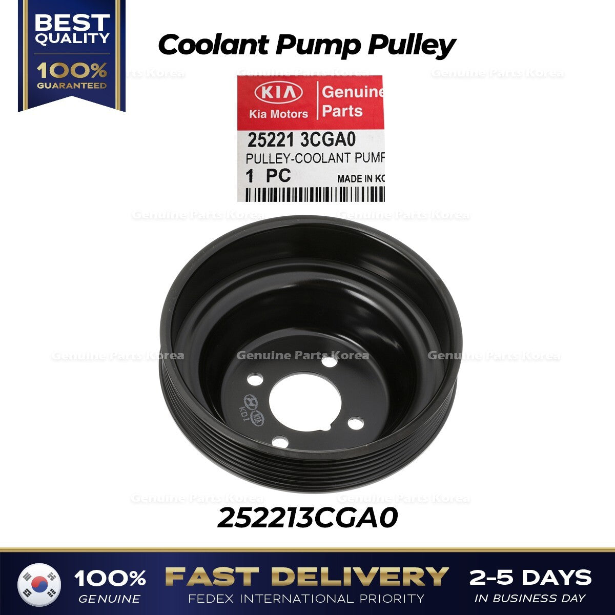 Genuine Coolant Pump Pulley 252213CGA0 for Hyundai Kia