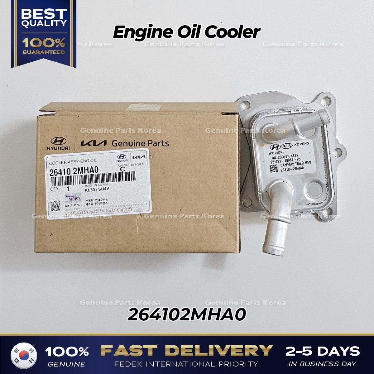 Genuine Engine Oil Cooler 264102MHA0 for Hyundai Tucson Kia Sorento