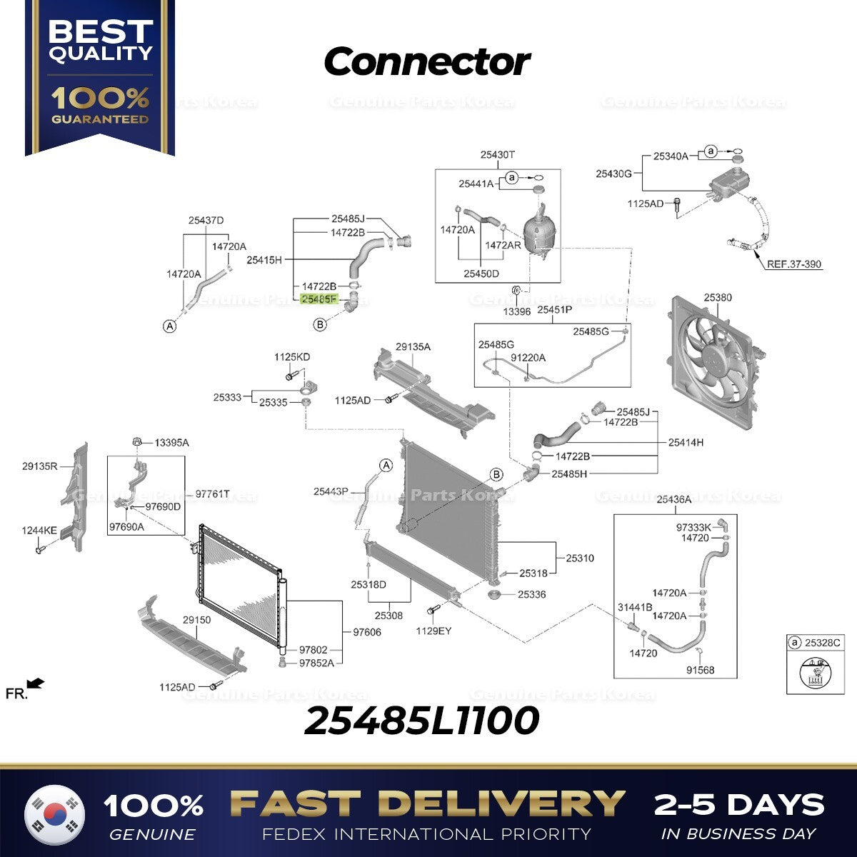 Genuine Connector 25485L1100 for Hyundai Kia