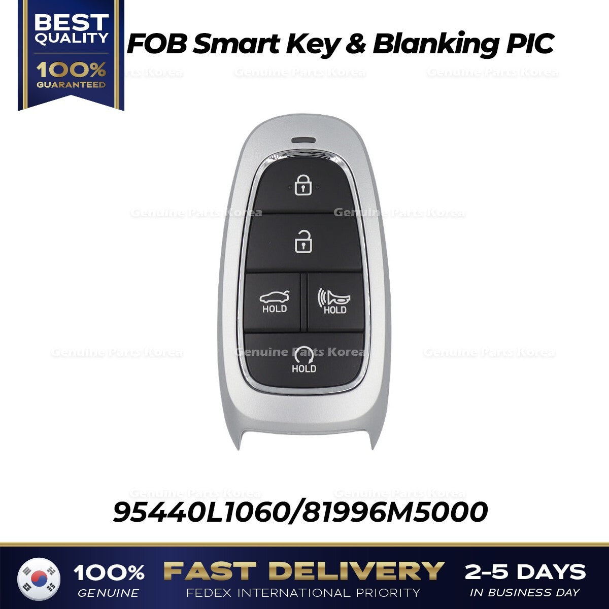 Genuine FOB Smart Key & Blanking PIC 95440L1060 for Hyundai Sonata