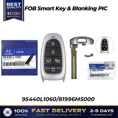 Genuine FOB Smart Key & Blanking PIC 95440L1060 for Hyundai Sonata