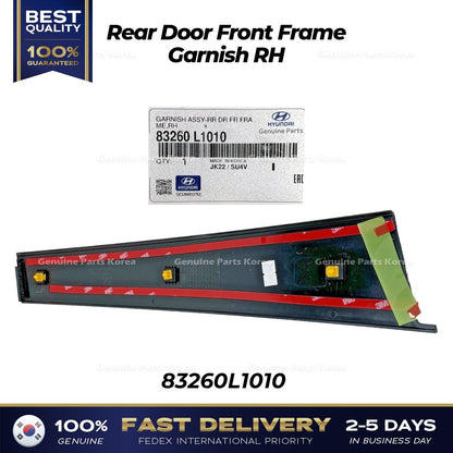 Genuine Rear Door Front Frame Garnish RH 83260L1010 for Hyundai Sonata