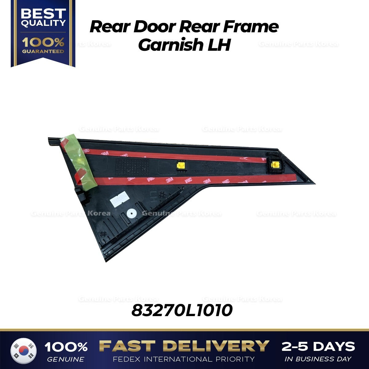 Genuine Rear Door Rear Frame Garnish LH 83270L1010 for Hyundai Sonata