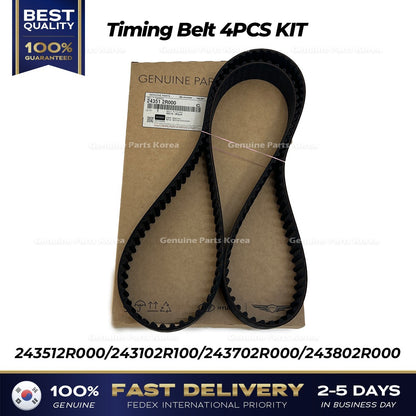 Genuine Timing Belt 4PCS KIT for Hyundai Genesis G80 Tucson Kia Sportage