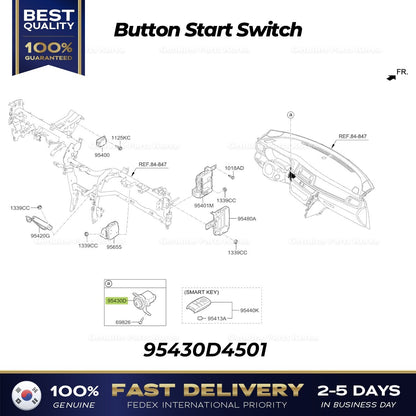 Genuine Button Start Switch 95430D4501 for Kia Optima