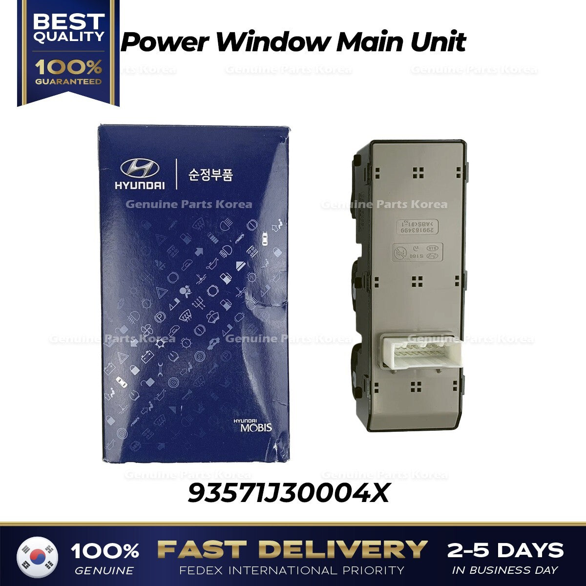 Genuine Power Window Main Unit 93571J30004X for Hyundai Veloster