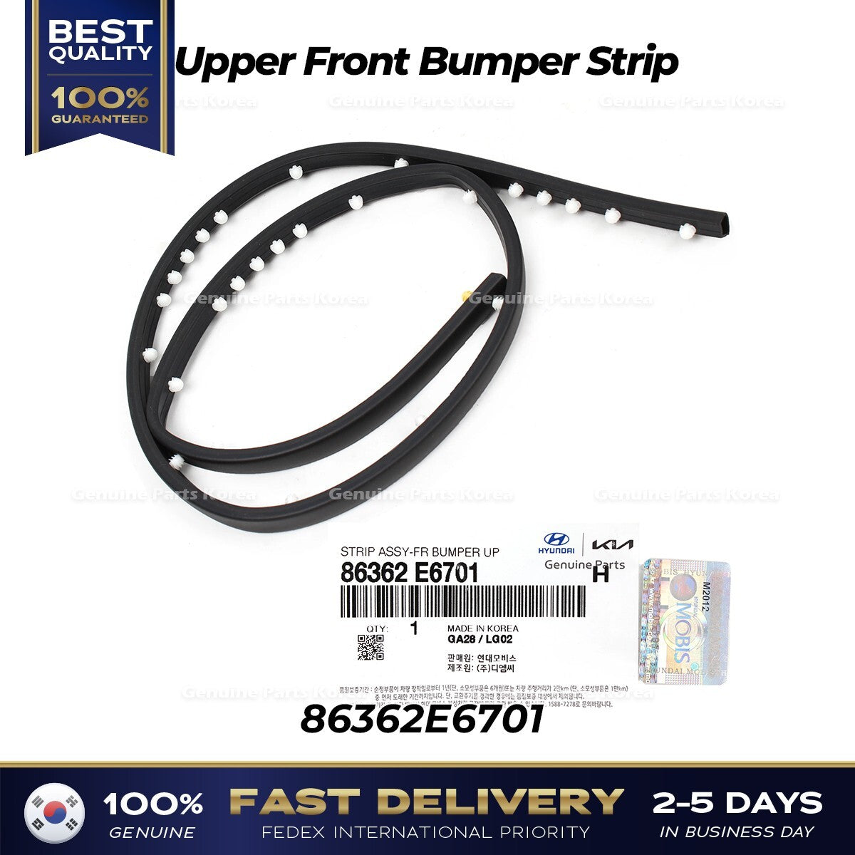 Genuine Upper Front Bumper Strip 86362E6701 for Hyundai Sonata