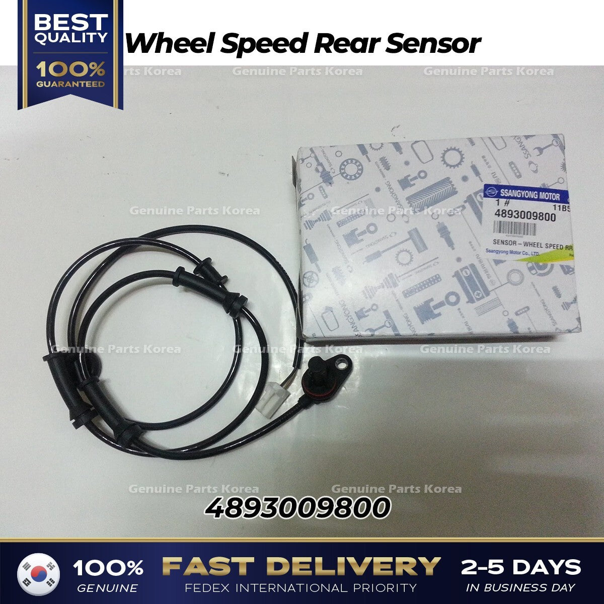 Genuine Wheel Speed Rear Sensor 4893009800 for Ssangyong Korando Sports