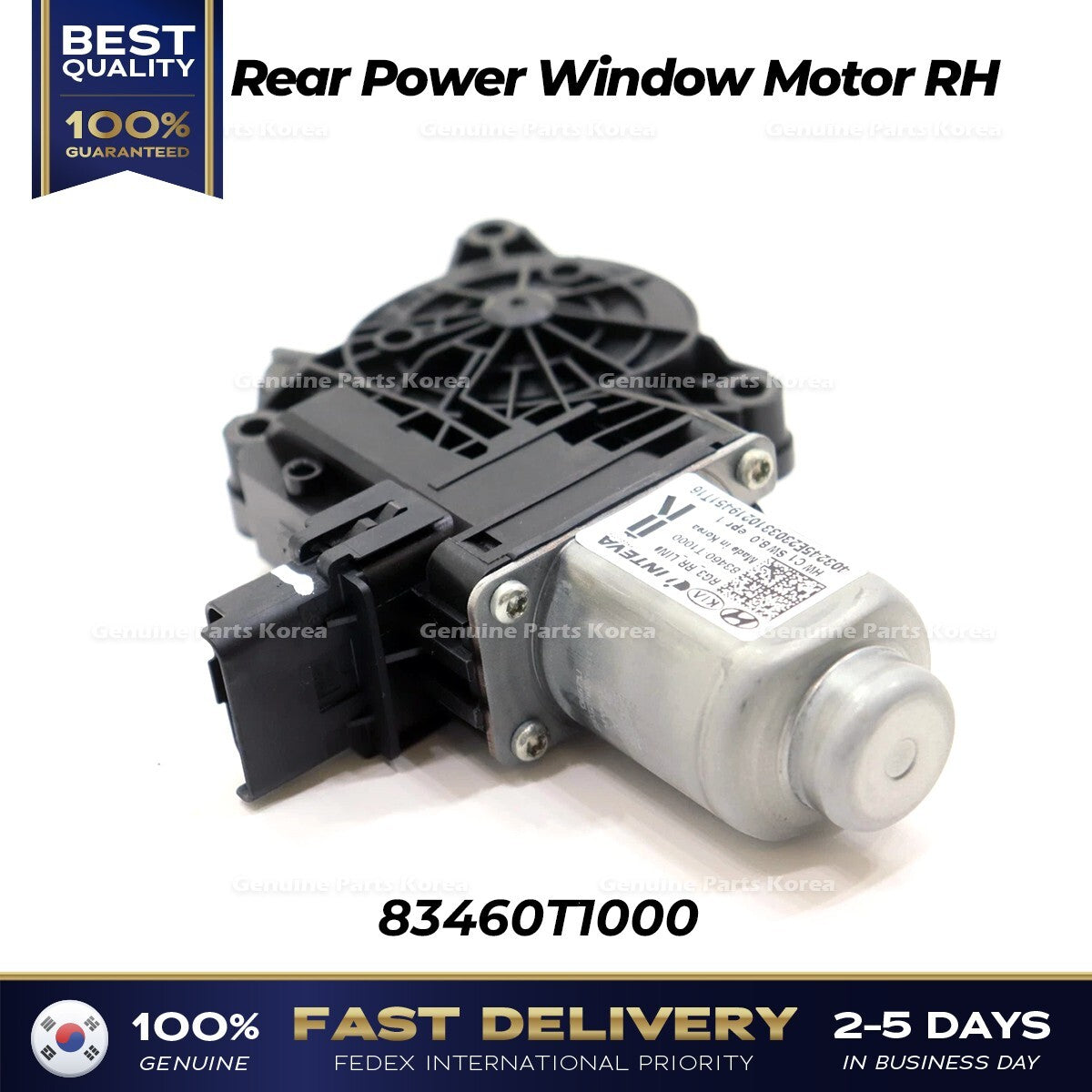Genuine Rear Power Window Motor RH 83460T1000 for Hyundai Genesis G80