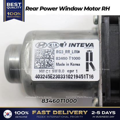 Genuine Rear Power Window Motor RH 83460T1000 for Hyundai Genesis G80