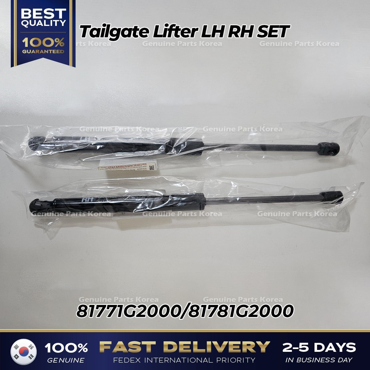 Genuine Tailgate Lifter LH RH SET 81771G2000 81781G2000 for Hyundai Ioniq