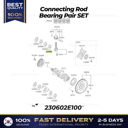 Genuine Connecting Rod Bearing Pair SET 230602E100 for Kia Forte Seltos