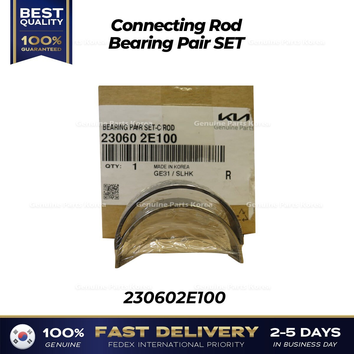 Genuine Connecting Rod Bearing Pair SET 230602E100 for Kia Forte Seltos