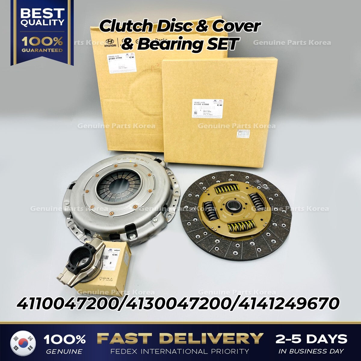 Genuine Clutch Disc & Cover & Bearing SET 4110047200 4130047200 4141249670