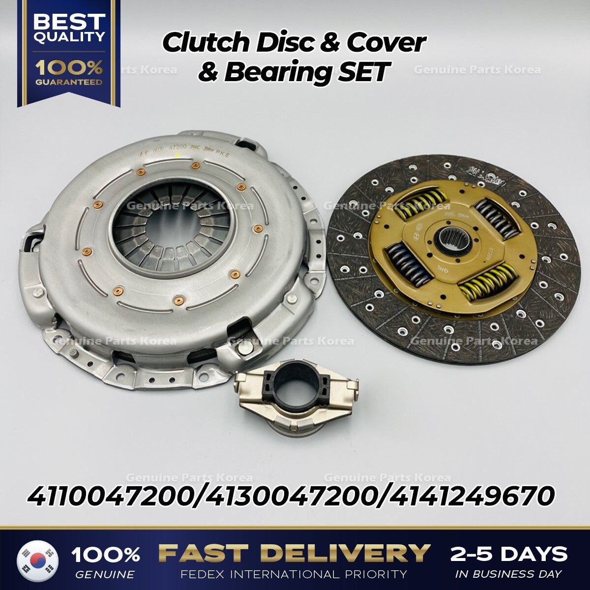 Genuine Clutch Disc & Cover & Bearing SET 4110047200 4130047200 4141249670