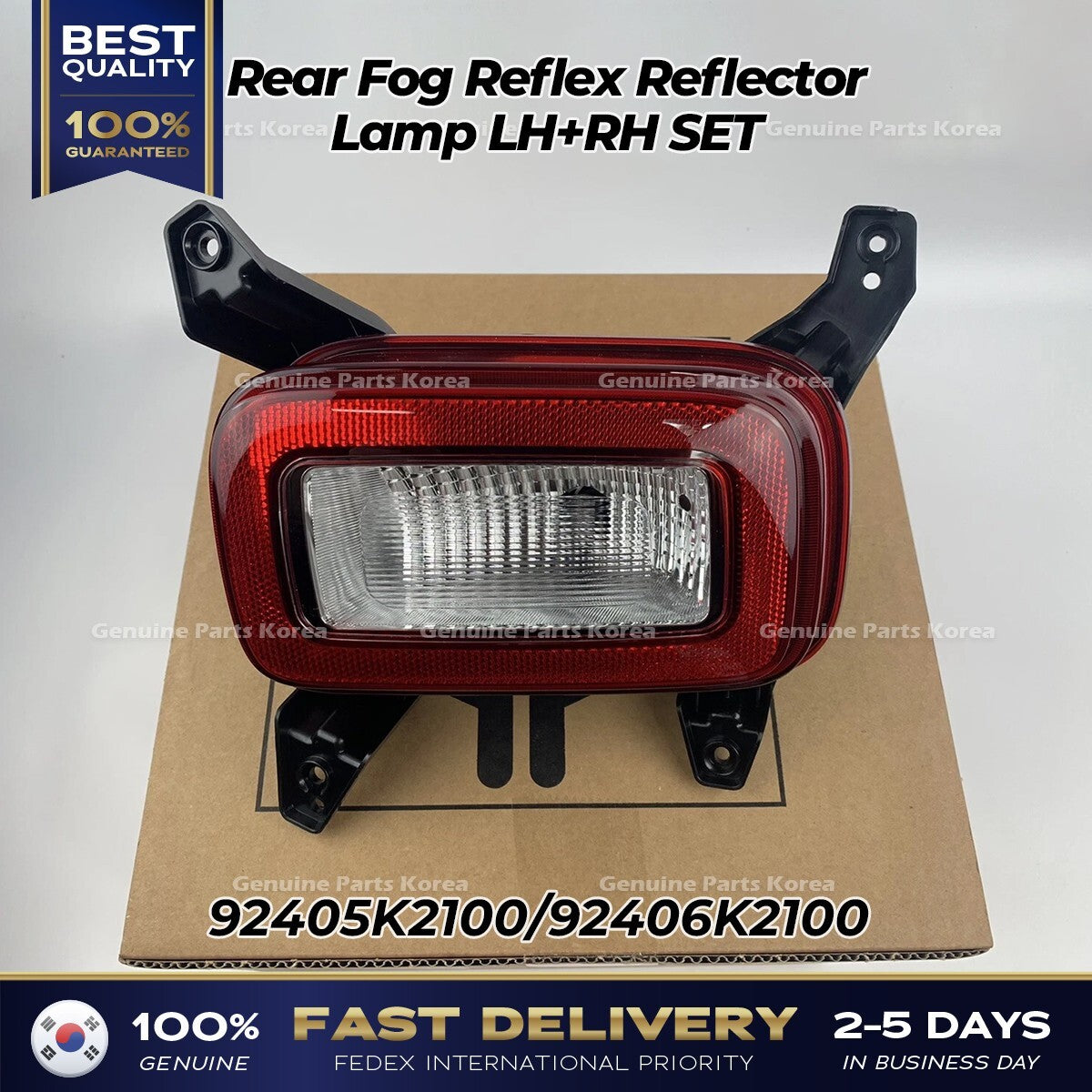 Genuine Rear Fog Reflex Reflector Lamp LH+RH SET for Hyundai Venue