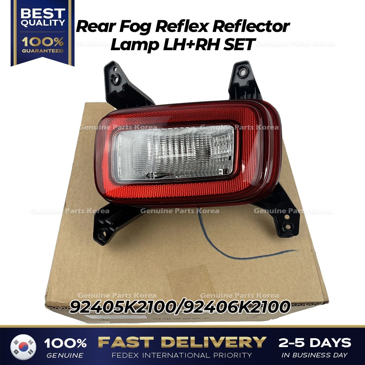 Genuine Rear Fog Reflex Reflector Lamp LH+RH SET for Hyundai Venue