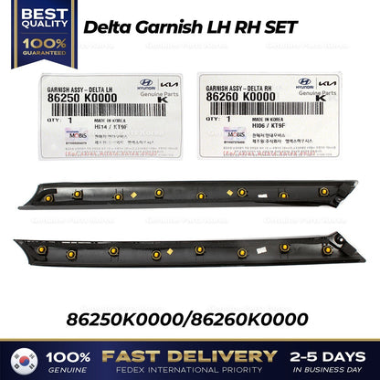 Genuine Delta Garnish LH RH SET 86250K0000 86260K0000 for Kia Soul