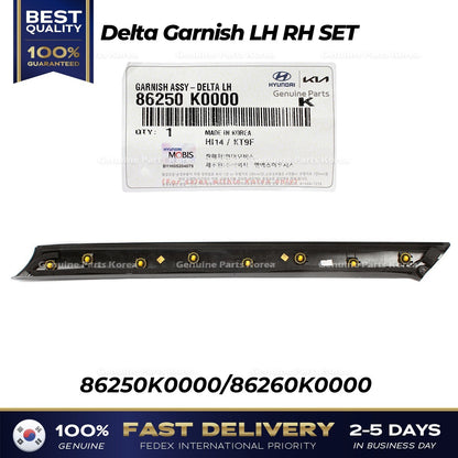 Genuine Delta Garnish LH RH SET 86250K0000 86260K0000 for Kia Soul