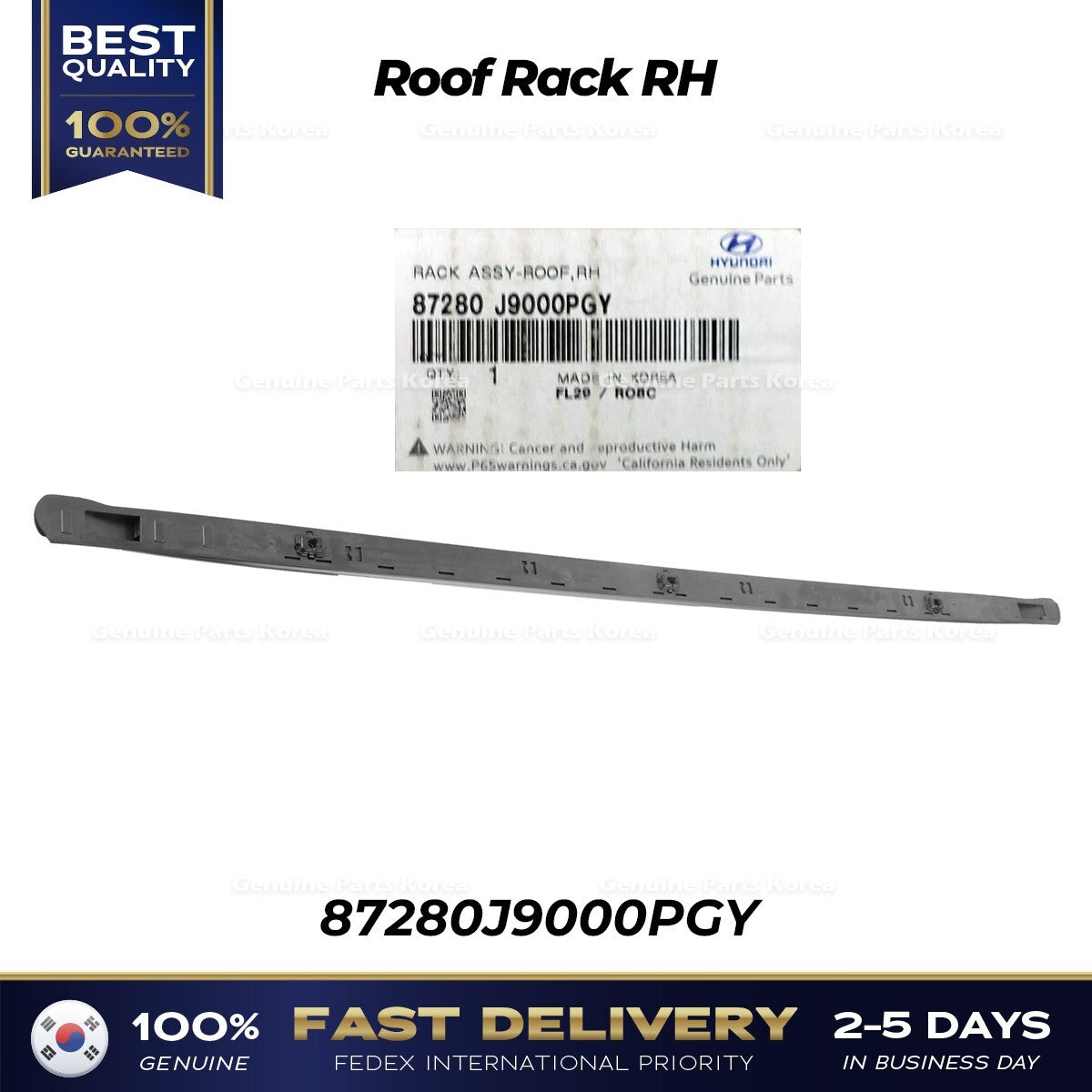 Genuine Roof Rack RH 87280J9000PGY for Hyundai Kona