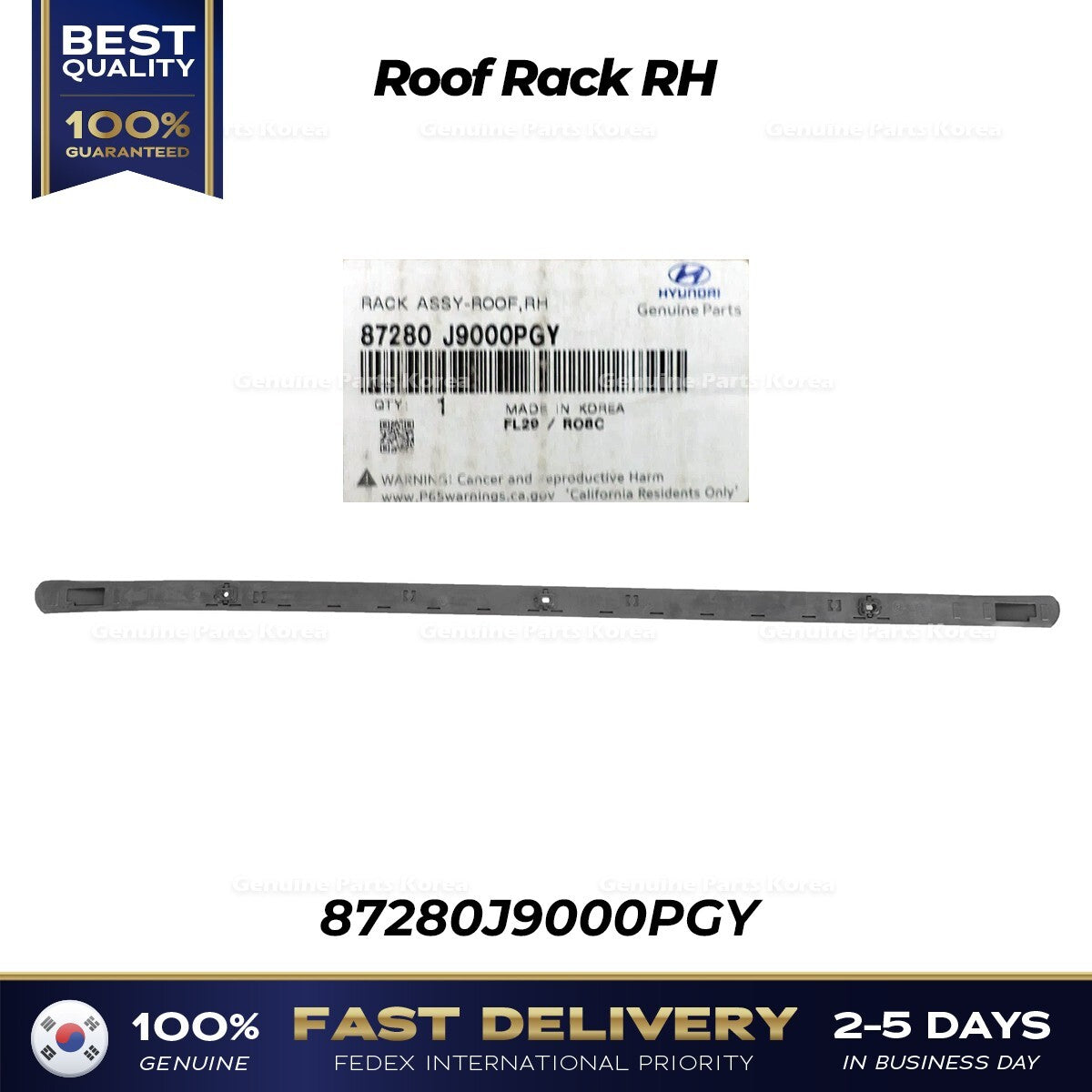 Genuine Roof Rack RH 87280J9000PGY for Hyundai Kona