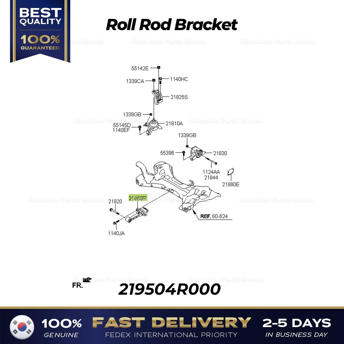 Genuine Roll Rod Bracket 219504R000 for Hyundai Sonata Hybrid