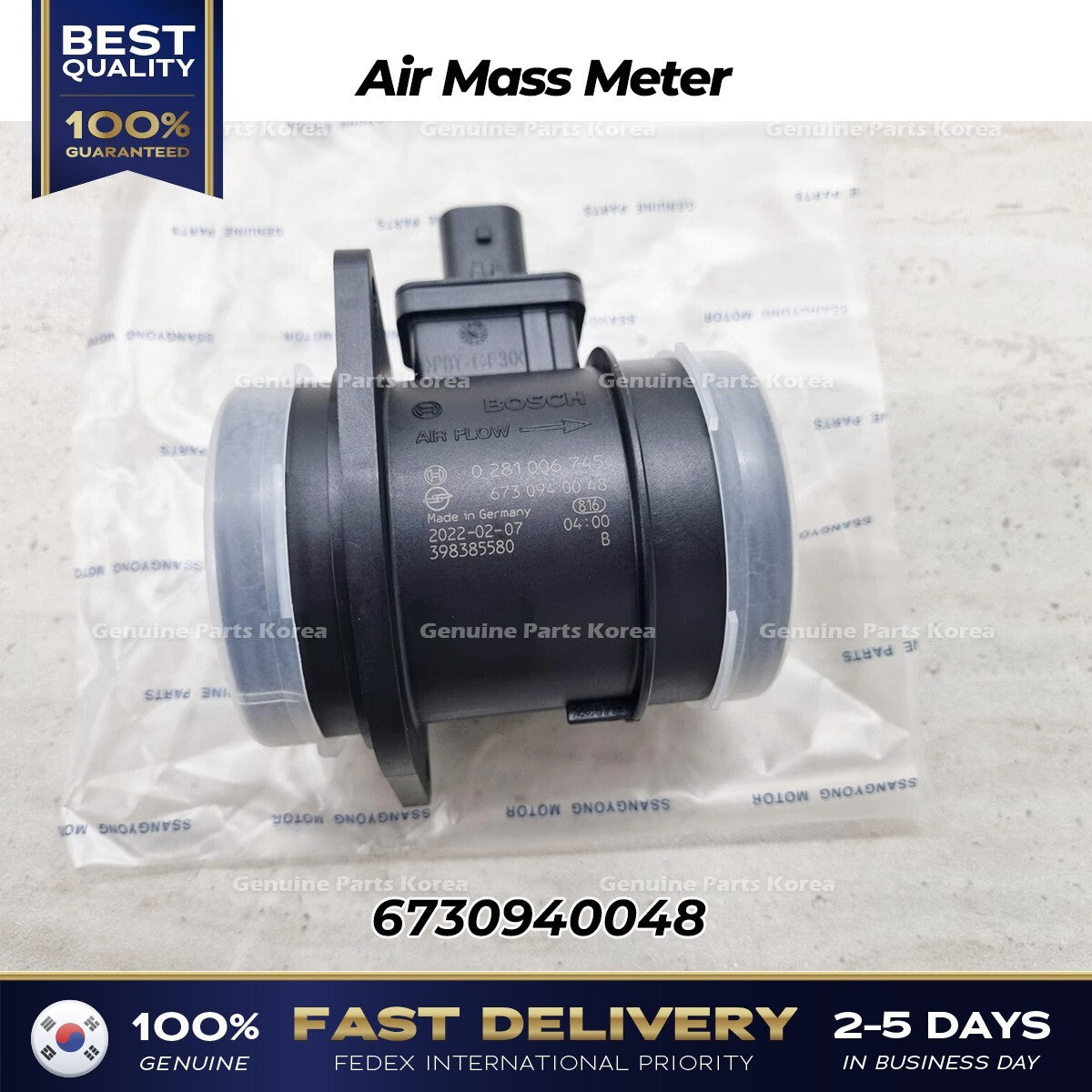 Genuine Air Mass Meter 6730940048 for Ssangyong Korando Tivoli