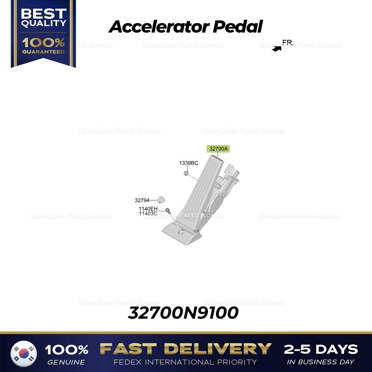 Genuine Accelerator Pedal 32700N9100 for Hyundai Santa Cruz Kia Sportage
