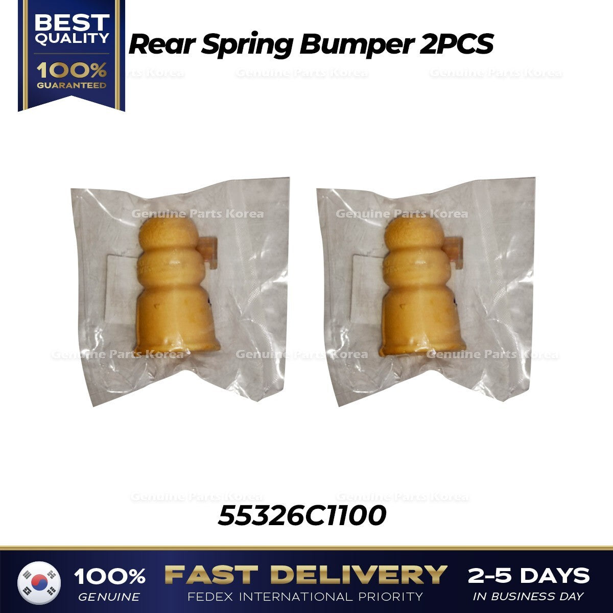 Genuine Rear Spring Bumper 2PCS 55326C1100 for Hyundai Sonata Kia Optima