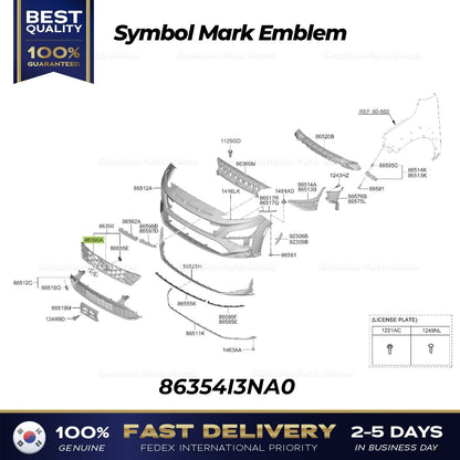 Genuine Symbol Mark Emblem 86354I3NA0 for Hyundai Kona N