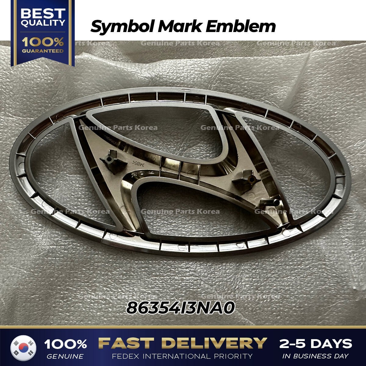 Genuine Symbol Mark Emblem 86354I3NA0 for Hyundai Kona N