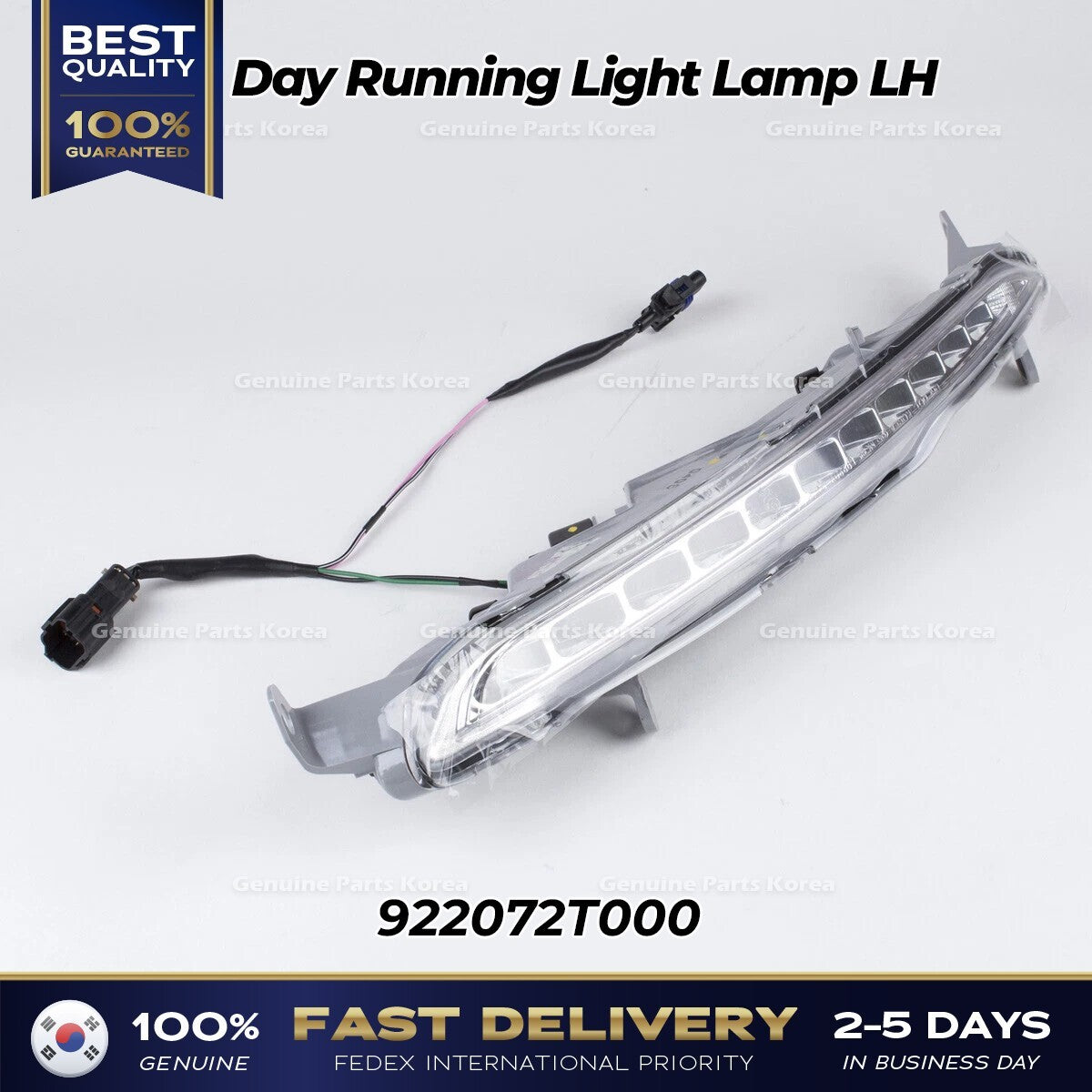 Genuine Day Running Light Lamp LH 922072T000 for Kia Optima