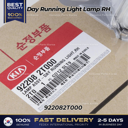 Genuine Day Running Light Lamp RH 922082T000 for Kia Optima