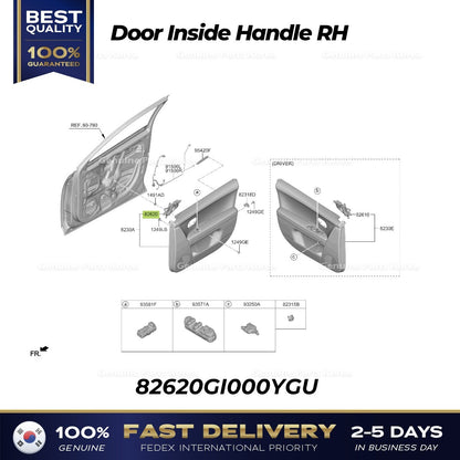 Genuine Door Inside Handle RH 82620GI000YGU for Hyundai Ioniq 5