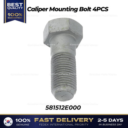 Genuine Caliper Mounting Bolt 4PCS 581512E000 for Hyundai Kia