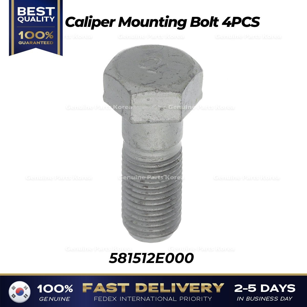 Genuine Caliper Mounting Bolt 4PCS 581512E000 for Hyundai Kia