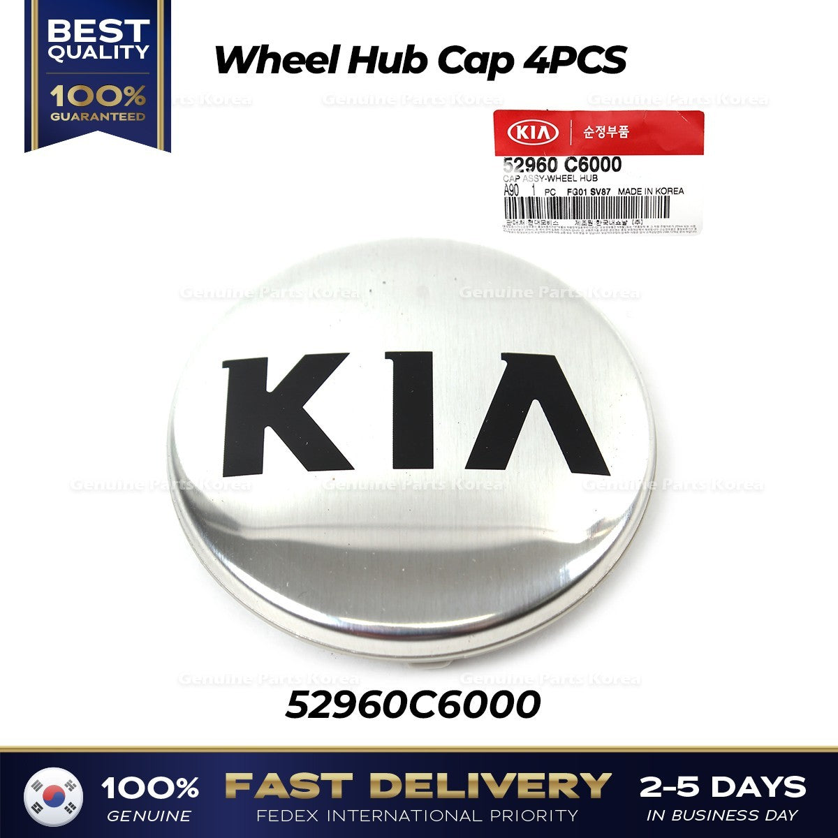 Genuine Wheel Hub Cap 4PCS 52960C6000 for Kia Optima Sedona Sorento