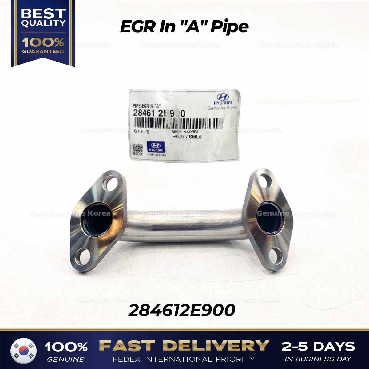 Genuine EGR In "A" Pipe 284612E900 for Hyundai Sonata Hybrid