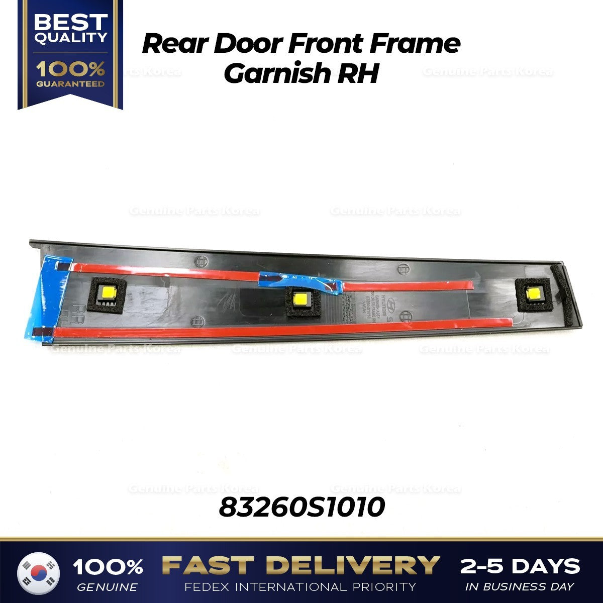 Genuine Rear Door Front Frame Garnish RH 83260S1010 for Hyundai Santa Fe