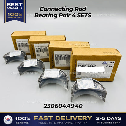 Genuine Connecting Rod Bearing Pair 4 SETS 230604A940 for Hyundai H1