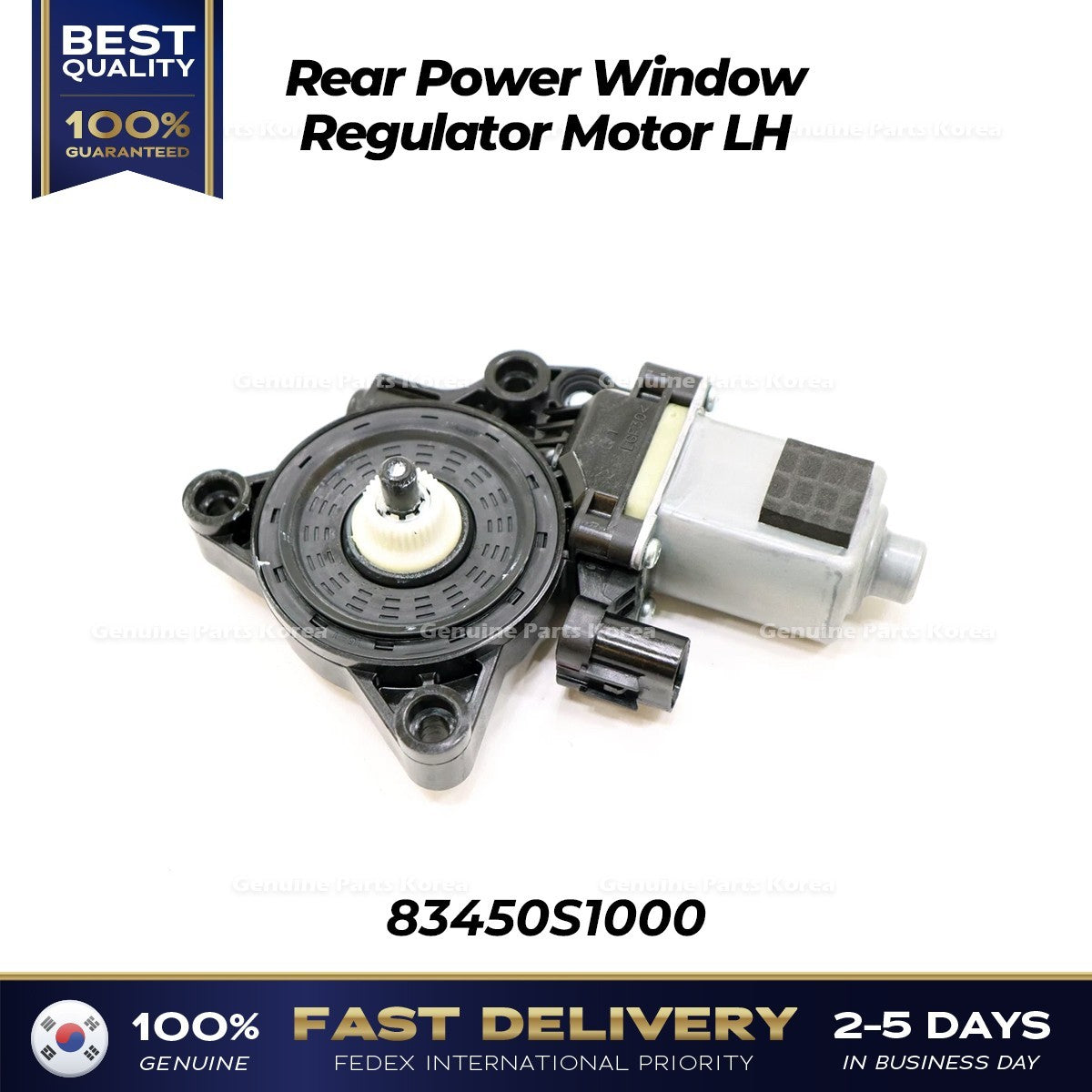 Genuine Rear Power Window Regulator Motor LH 83450S1000 for Hyundai Santa Fe