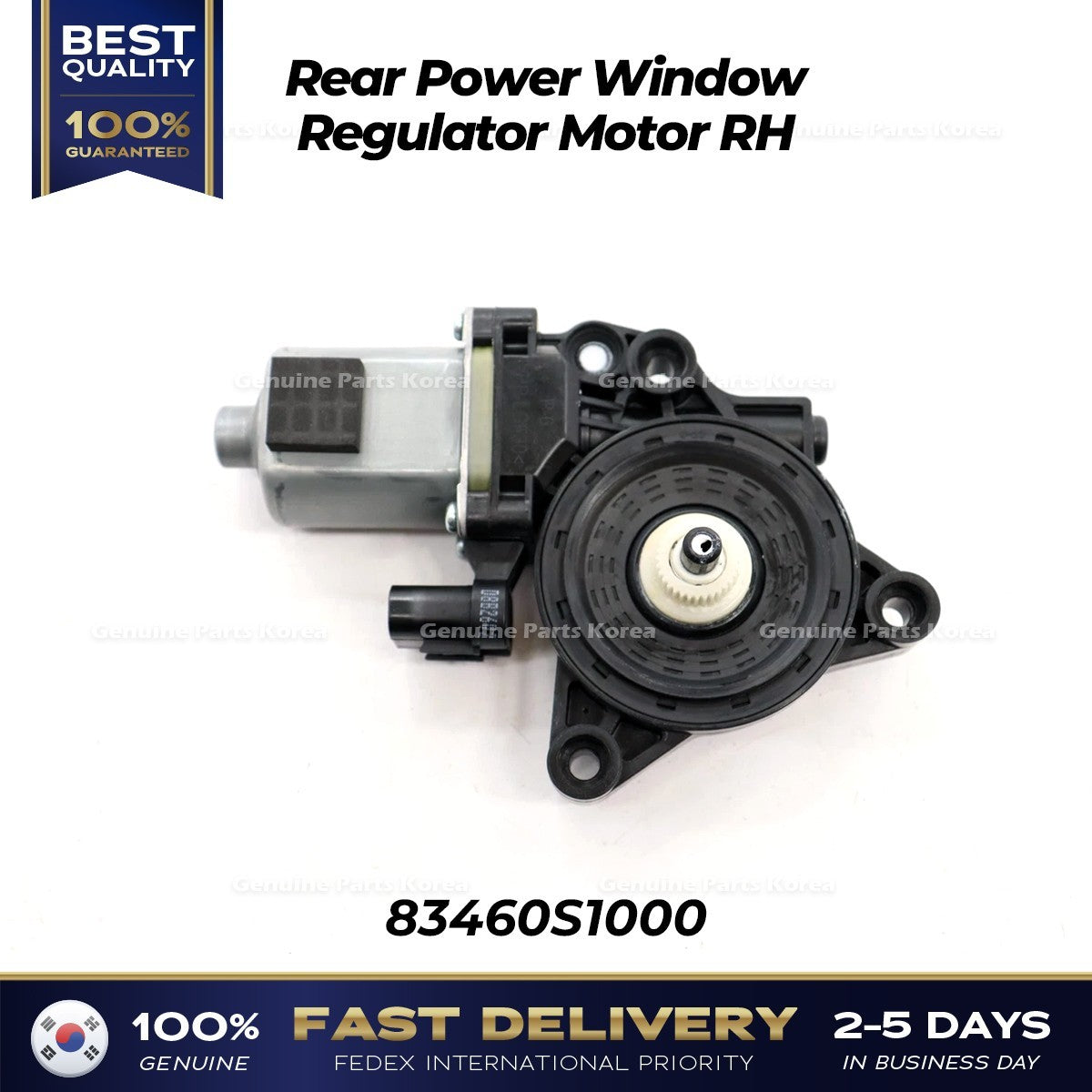Genuine Rear Power Window Regulator Motor RH 83460S1000 for Hyundai Santa Fe
