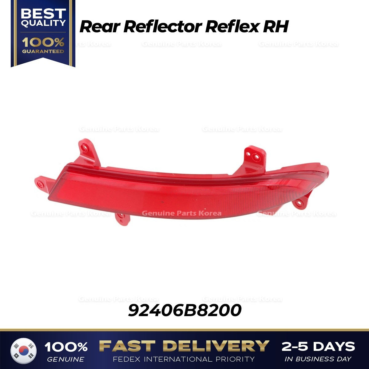 Genuine Rear Reflector Reflex RH 92406B8200 for Hyundai Santa Fe