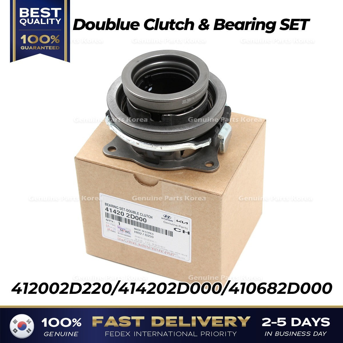 Genuine Doublue Clutch & Bearing SET 412002D220 414202D000 for Hyundai Kia