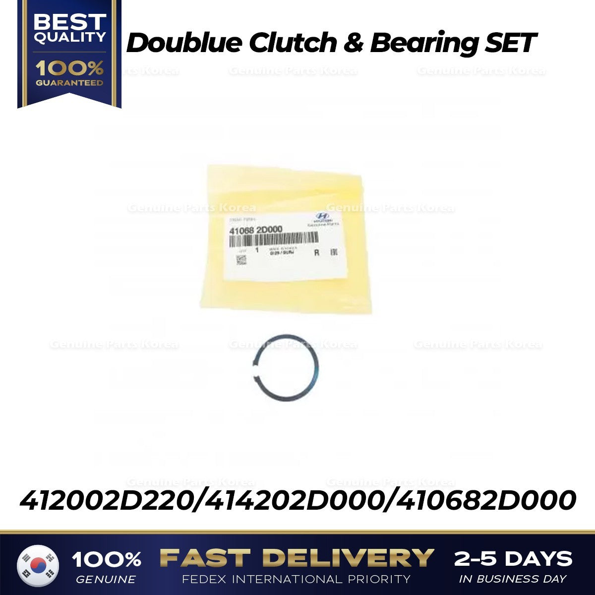 Genuine Doublue Clutch & Bearing SET 412002D220 414202D000 for Hyundai Kia
