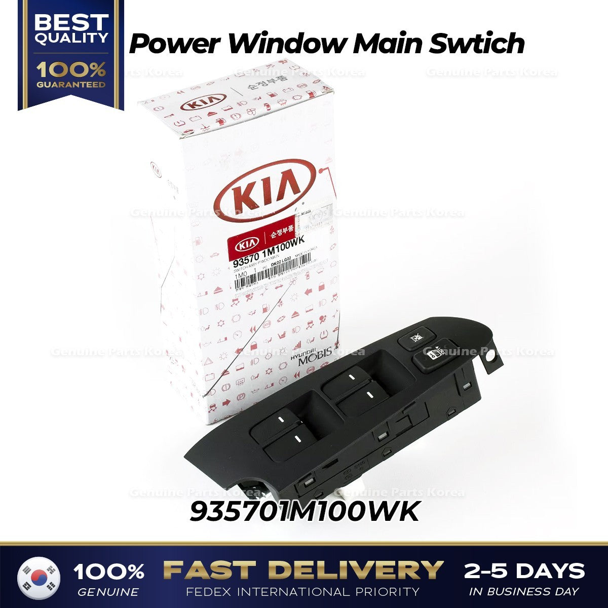 Genuine Power Window Main Swtich 935701M100WK for Kia Forte