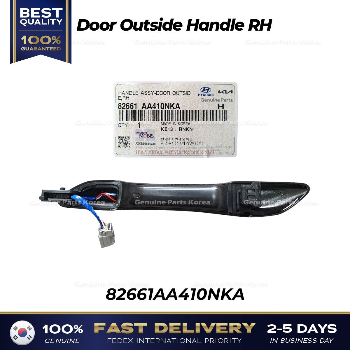 Genuine Door Outside Handle RH 82661AA410NKA for Hyundai Elantra